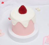 Strawberry Jam Layer Cake on White Background